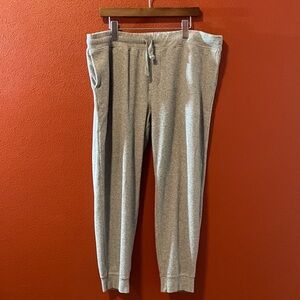 Faherty Men’s Legend Heather Gray Classic Fit Drawstring Organic Sweatpants